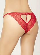 Crotchless panties, lace, heart
